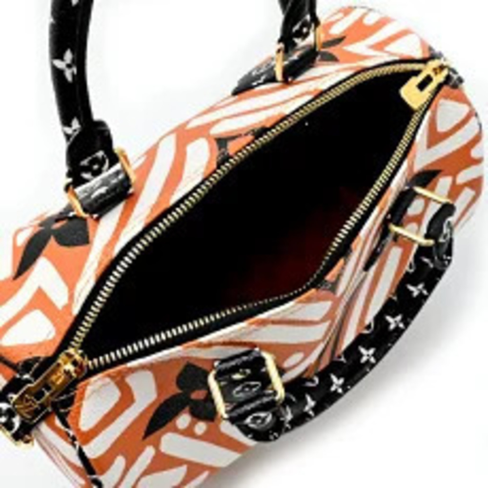 Louis Vuitton Speedy LV Canvas Bandoulire Crafty Handbag White - Picture 6 of 10